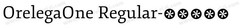 OrelegaOne Regular字体转换